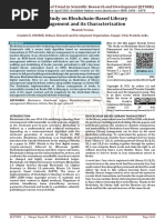 The Study On Blockchain Based Library Management and Its Characterization