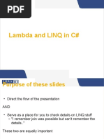 Lambda and LINQ in C#