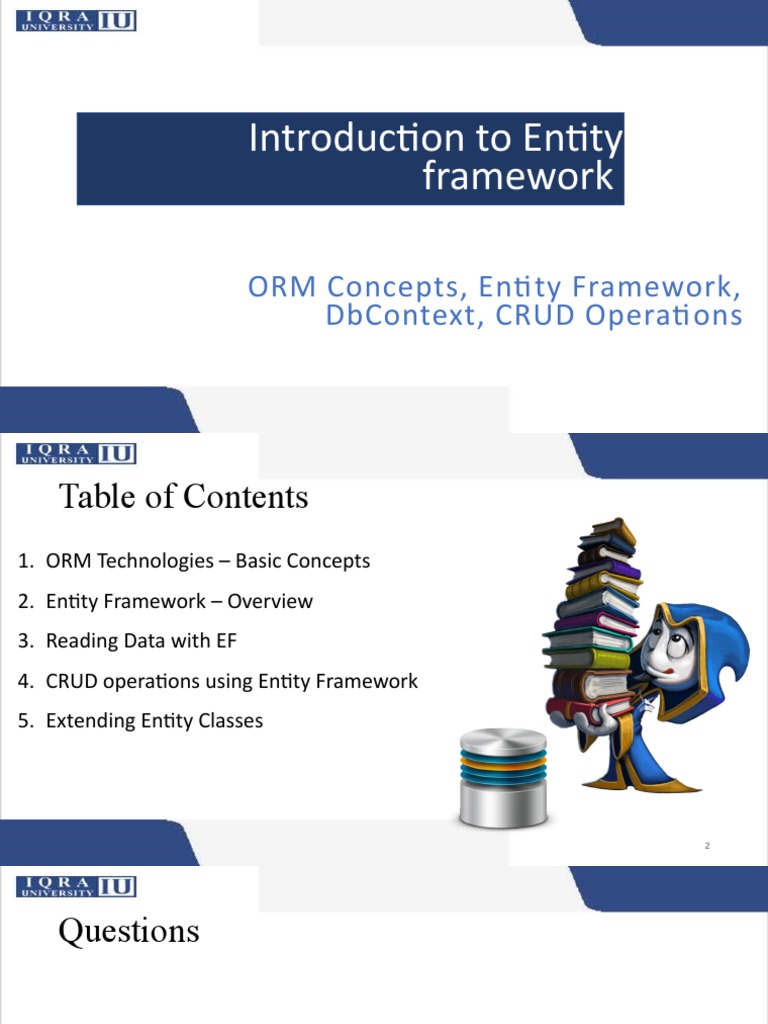 Entity Framework ORM Guide | PDF | Object Relational Mapping | Entity ...