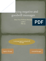 Conveying Negative and Goodwiil Messages