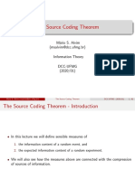The Source Coding Theorem: M Ario S. Alvim (Msalvim@dcc - Ufmg.br)