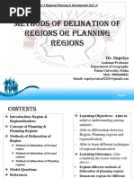 method of delinating planning regions