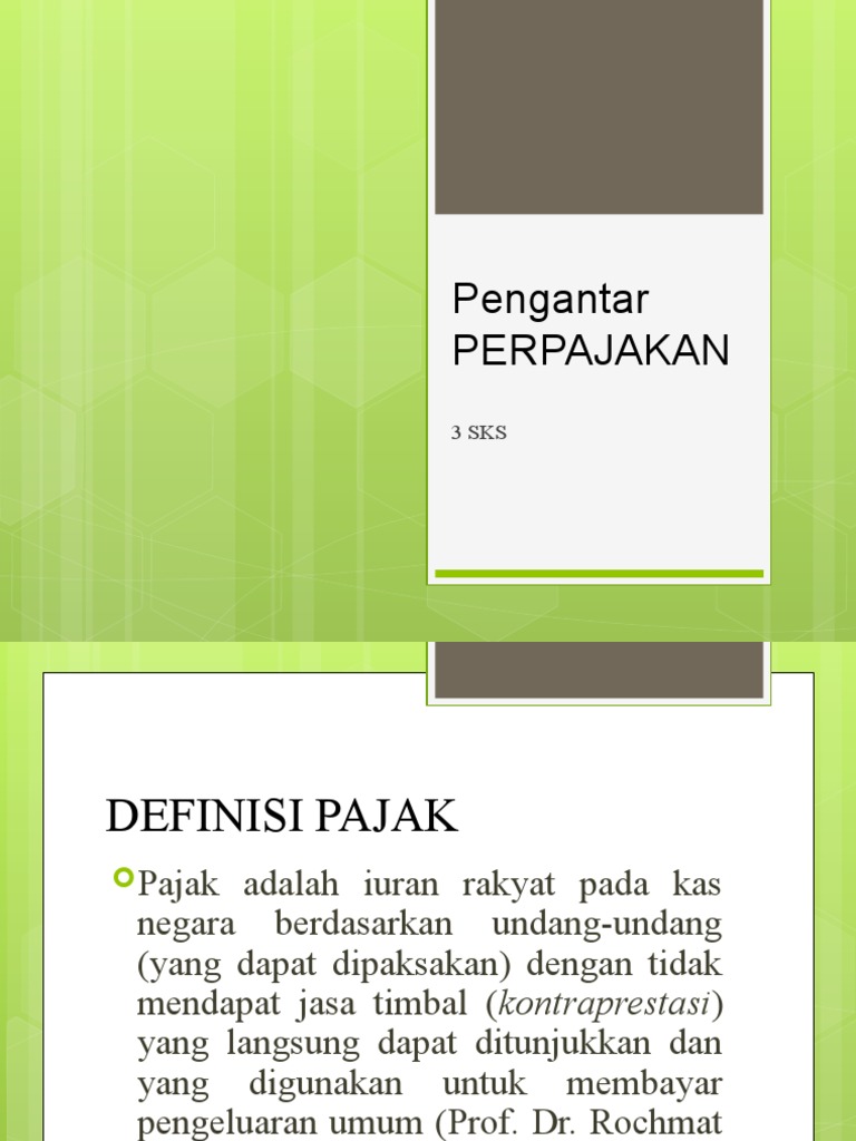 Materi Pengantar Perpajakan | PDF