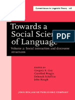 (Current Issues in Linguistic Theory 128) Gregory R. Guy, Crawford Feagin, Deborah Schiffrin, John Baugh (Eds.)-Towards a Social Science of Language_ Papers in Honor of William Labov, Volume 2_ Social