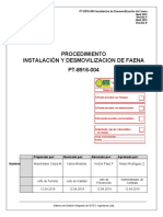 PT-8916-004 Rev.0 Instalación y Desmovilizacion de Faena