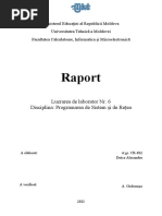 Raport: Lucrarea de Laborator Nr. 6 Disciplina: Programarea de Sistem Și de Rețea