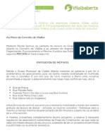 Moción Relativa Á Posta en Marcha Dunha Zona Azul Gratuíta para Regular o Estacionamento Na Rúa Da Pravia, Plácido Peña, Avenida Terra Chá, Chao Ledo e Rúa de Galicia