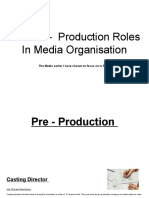Unit 22 - Production Roles in Media Organisation: The Media Sector I Have Chosen To Focus On Is Film