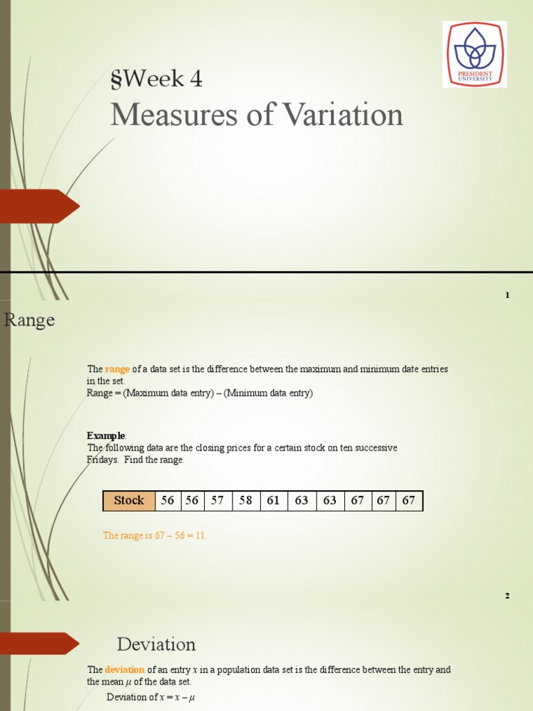 Measures of Variation and Position | PDF | Standard Deviation ...