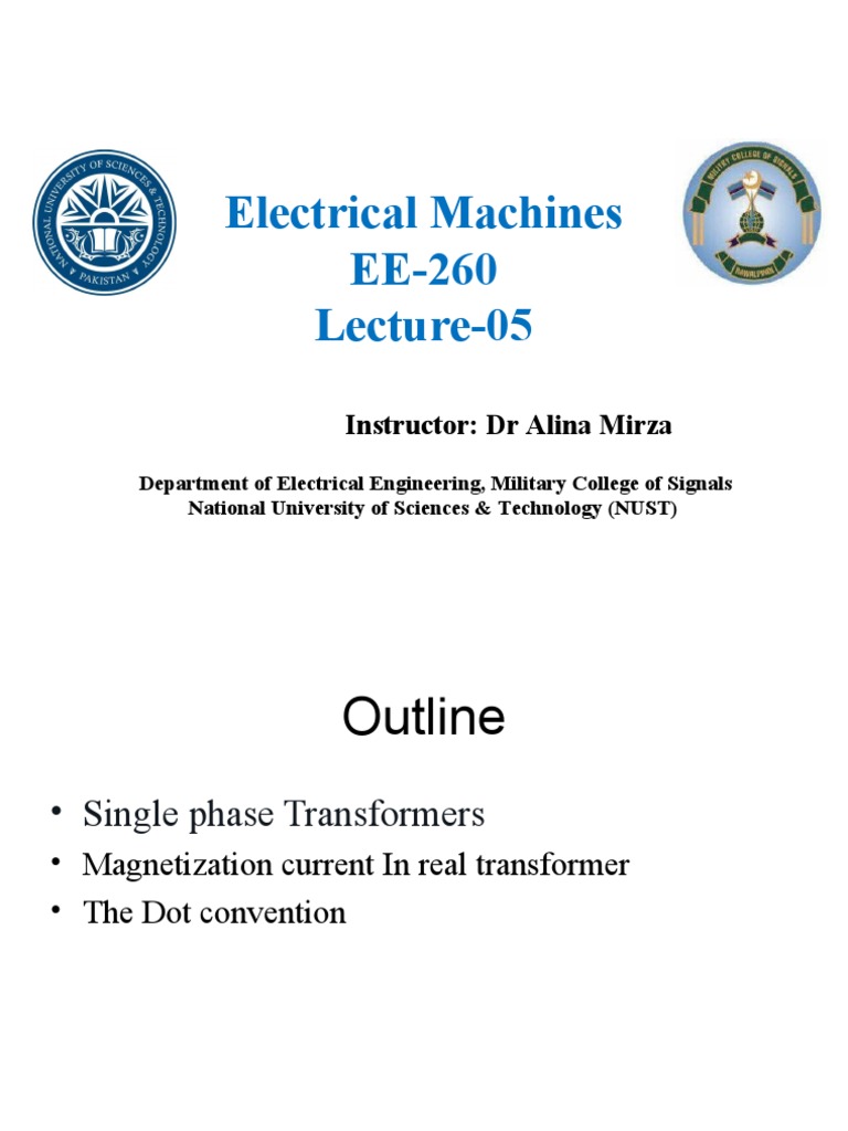 Electrical Machines Lecc 5 | PDF | Transformer | Inductor
