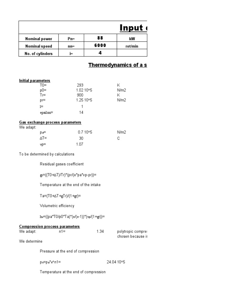 Spark Ignition Engine Parameters Analysis | PDF | Force | Machines