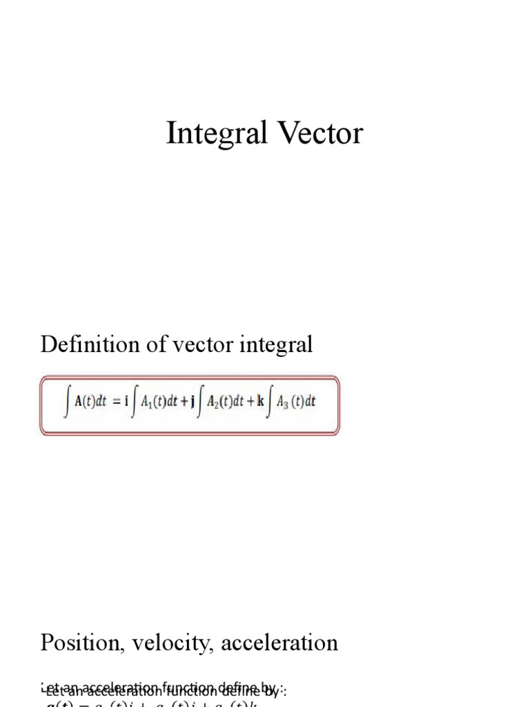 Integral Vector - mathIV | PDF | Teaching Methods & Materials