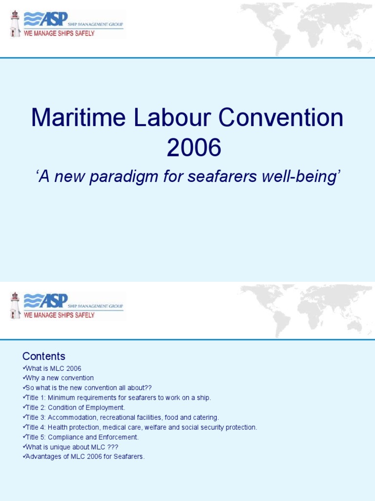 MLC 2006 Convention Awareness | PDF | International Labour Organization ...