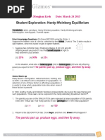 Student Exploration Hardy Weinberg Equil