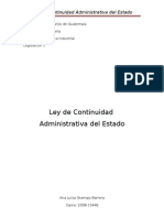 Ley de Continuidad Administrativa Del Estado