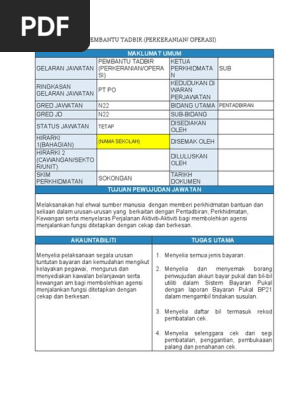 Jd Pembantu Tadbir N22 Pdf