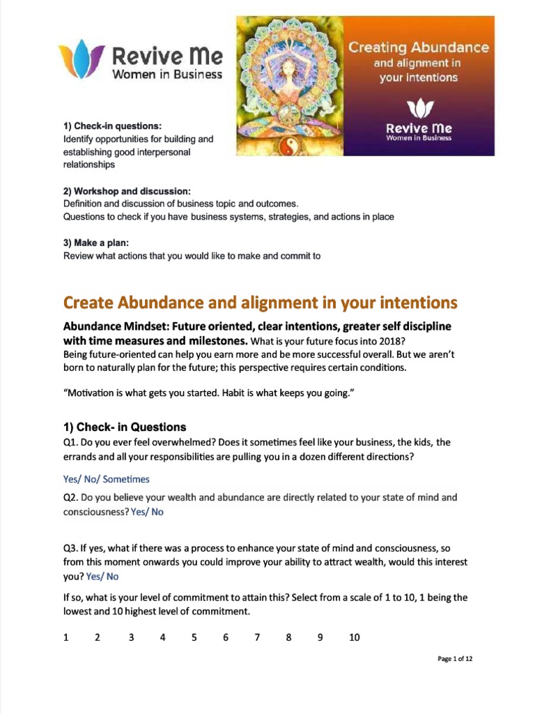 Abundance And Flow Creating Alignment With Your Intentions For