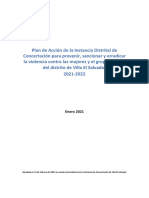 Plan de Acción de La Instancia Distrital de Villa El Salvador 2021-2022