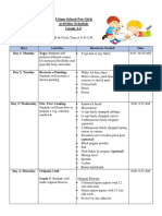 Grade 3-5 Activities Schedule
