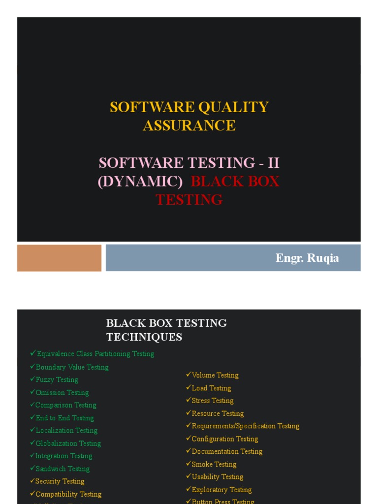 SQA-Testing Techniques | PDF | Software Testing | Software Bug