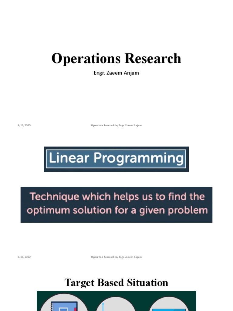 Lecture # 3 | PDF | Operations Research | Linear Programming