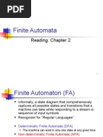 Finite Automata: Reading: Chapter 2