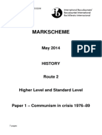 History Route 2 Paper 1 Communism in Crisis 1976-89 HLSL Markscheme