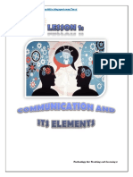 III. Lesson 1 - Elements of Communication