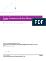 Parent-Mediated Interventions To Promote Communication and Language Development in Young Children With Down Syndrome