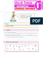 Noción de Números Impares para Primer Grado de Primaria