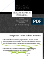 Pengantar Hukum Bisnis Dan Sistem Hukum Indonesia - Pertemuan 1