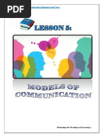 Vii. Lesson 5 - Models of Communication