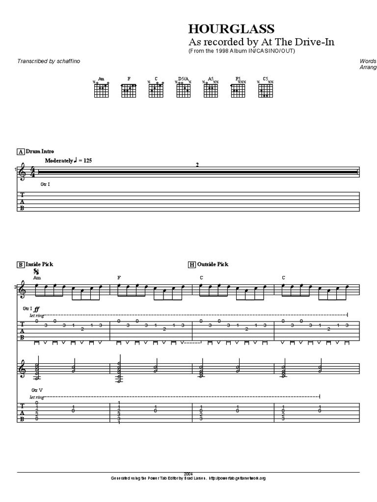 At The Drive-In - Hourglass | PDF
