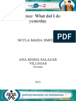 Evidence: What Did I Do Yesterday: Neyla Maria Jimenez