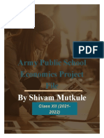 Army Public School Economics Project File: by Shivam Mutkule