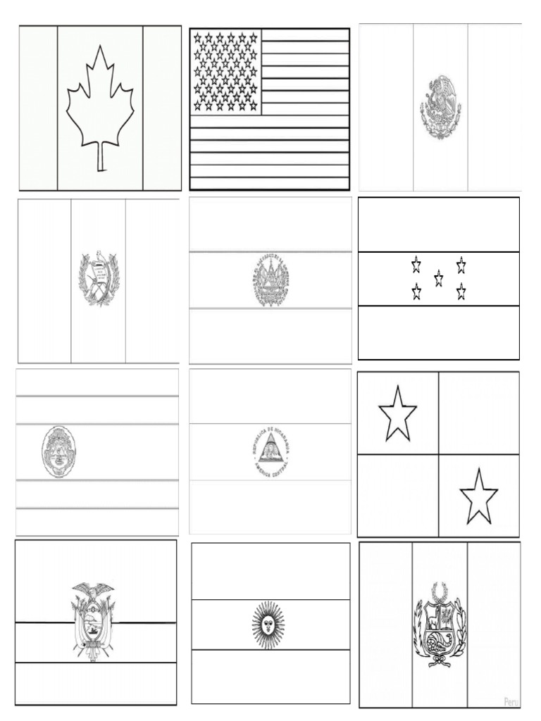 Banderas Del Mundo Para Imprimir Y Colorear Bandera De Estados Unidos