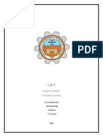 Numerical Analysis Lab 9 Report