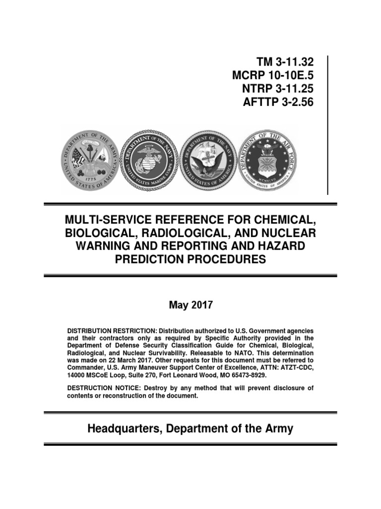 Tm 3 11 32 multi service reference for cbrn warning and reporting and