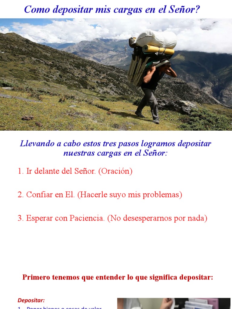 Como Depositar Mis Cargas en El Señor PDF Oración Biblia