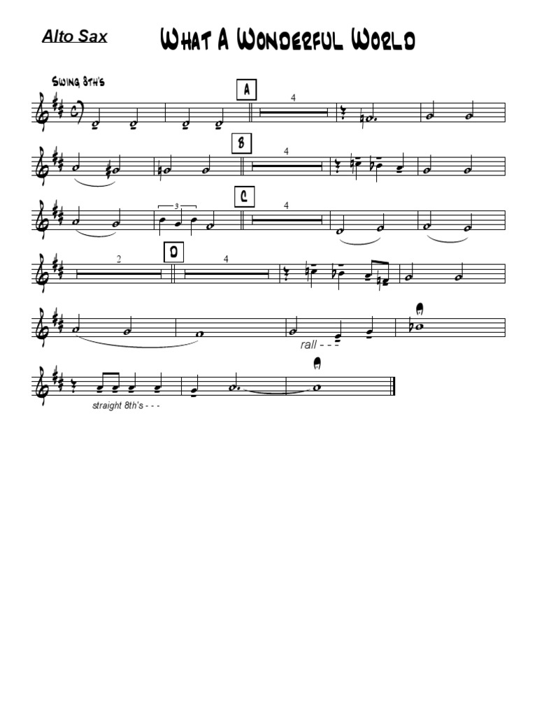 03 What A Wonderful World Alto Sax PDF