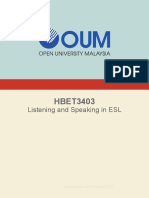 HBET3403 Listening and Speaking in ESL - Edec20