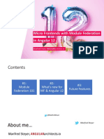 Micro Frontends With Module Federation in Angular 12: Manfred Steyer, Angulararchitects - Io