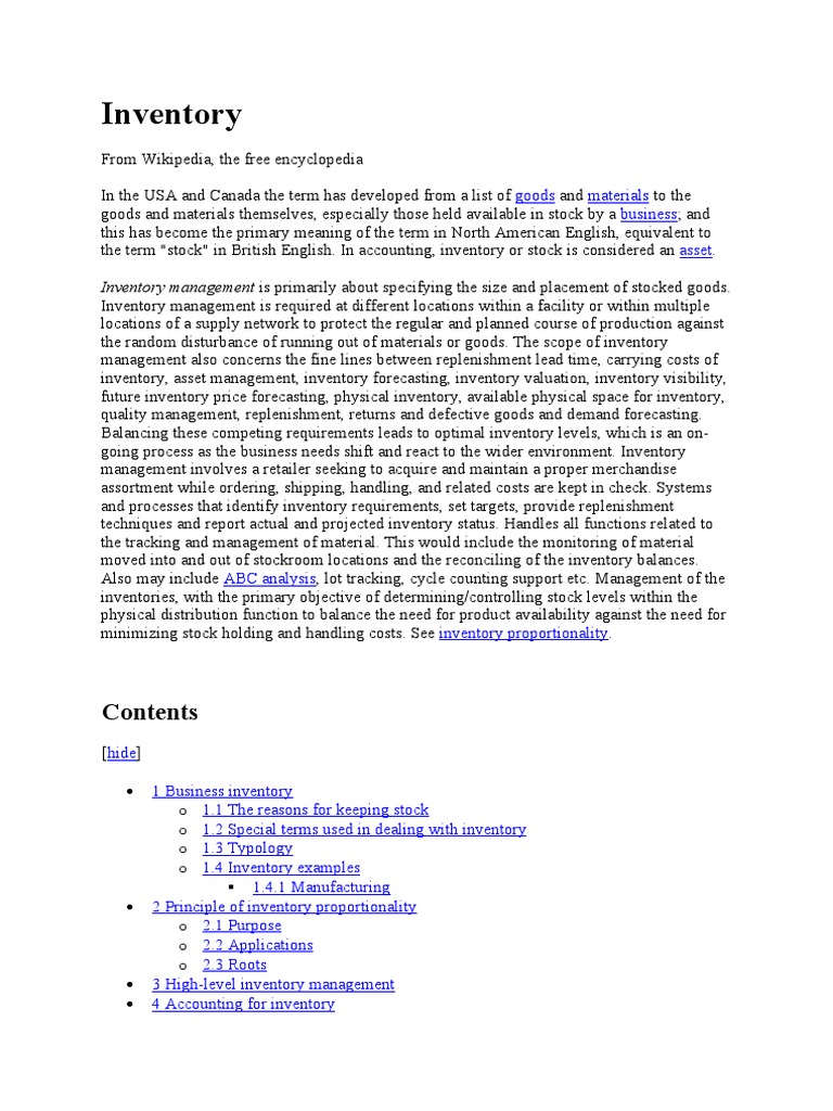 Understanding Inventory Management Basics | PDF | Inventory | Cost Of ...