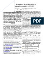 Improving The Numerical Performance of Transmission Line Models in EMTP