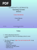 CC3021w (V1), CC3011 (V2) Operating Systems SP2021: Course Introduction