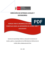 Manual del curso Claves para el Desarrollo de Competencias Parentales desde la DEMUNA