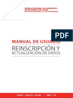 Manual de Usuario Proceso de Reinscripcion 2020