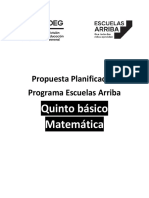 Propuesta Planificación 5° Básico Matemática