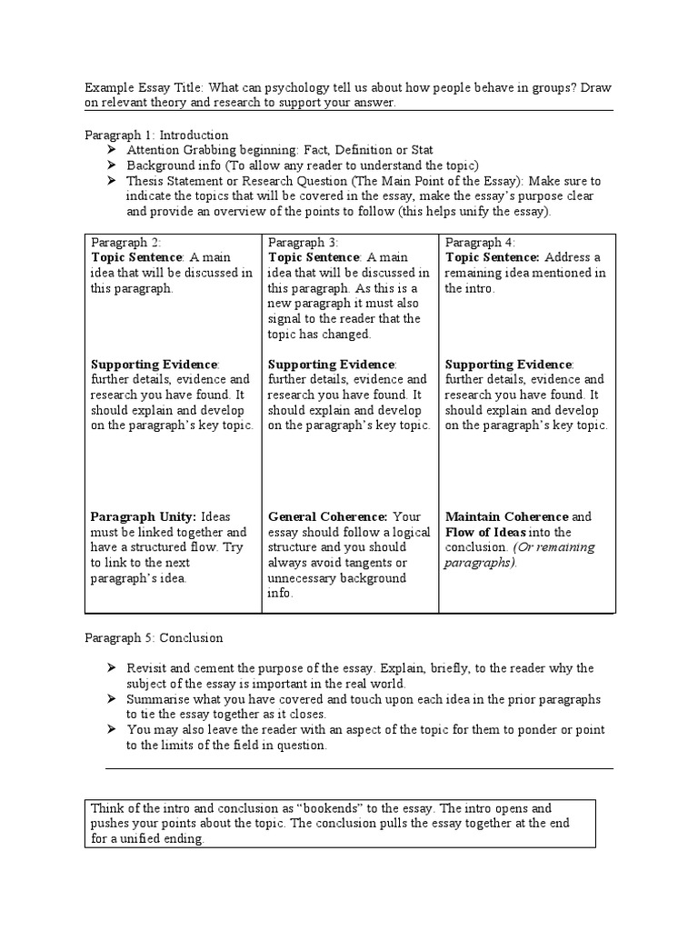Example Essay Structure | PDF | Essays | Paragraph