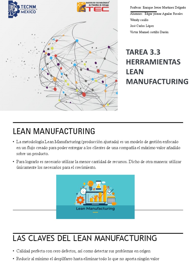 Herramientas Clave del Lean Manufacturing | PDF | Lean Manufacturing ...